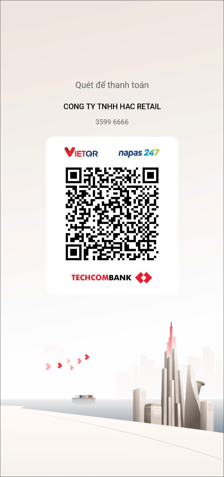 Mã QR thanh toán Techcombank của Công ty TNHH HAC Retail